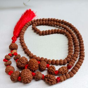 Rudraksha Siddha Mala – 1Mukhi to 14Mukhi with Gaurishankar & Ganesh...(Large  Beads)